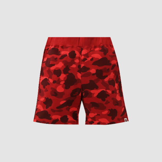 BAPE Color Camo Sweat Shorts 'red'